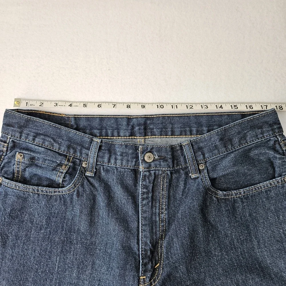 Levi's Men's 559 Blue Denim Jeans Relaxed Straight Leg Fit Size 36X34 Zipper